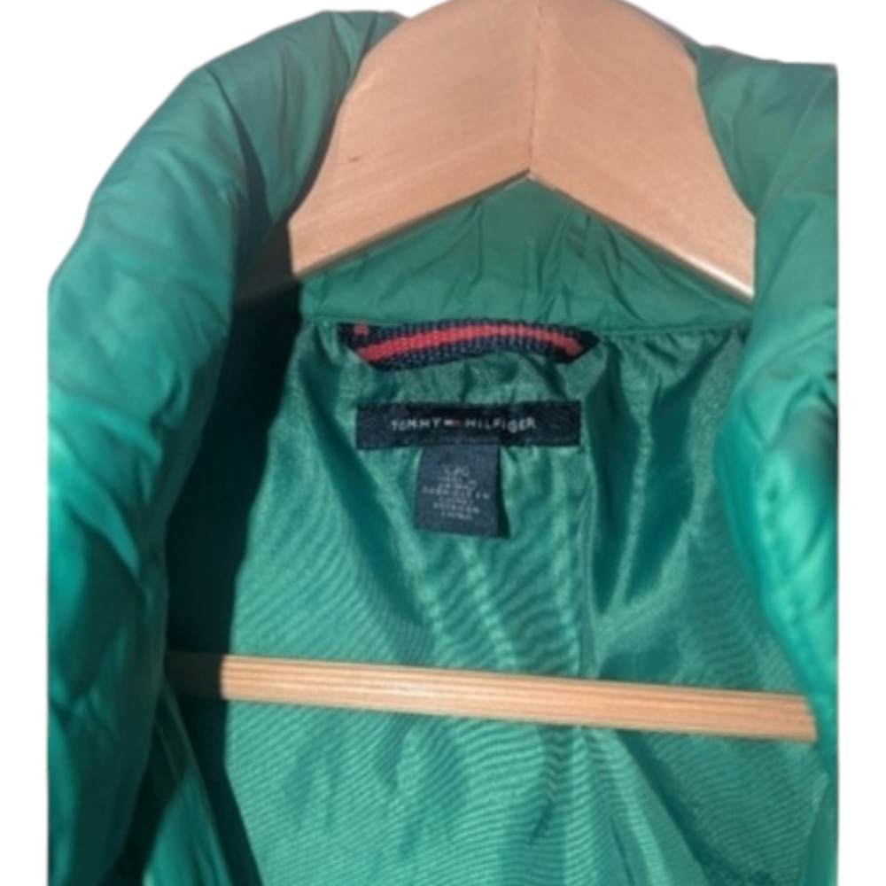 EUC! Tommy Hilfiger Green Quilted Vest - Picture 3 of 3